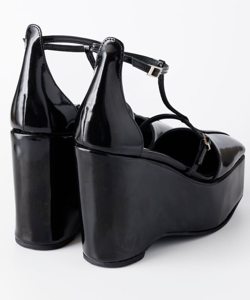 FETICO / DOUBLE STRAP SQUARE PLATFORM PUMPS ( P