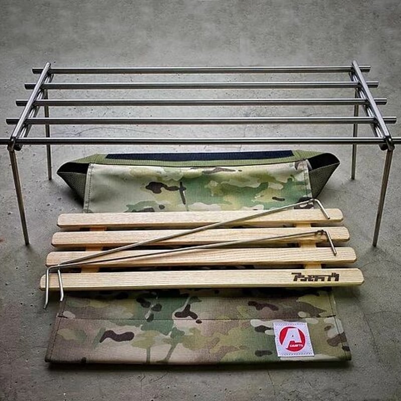 新品未使用！　a38grate MC アシモクラフツ asimocrafts (アシモクラフツ) アウトドアテーブル カモフラ KURIHARA