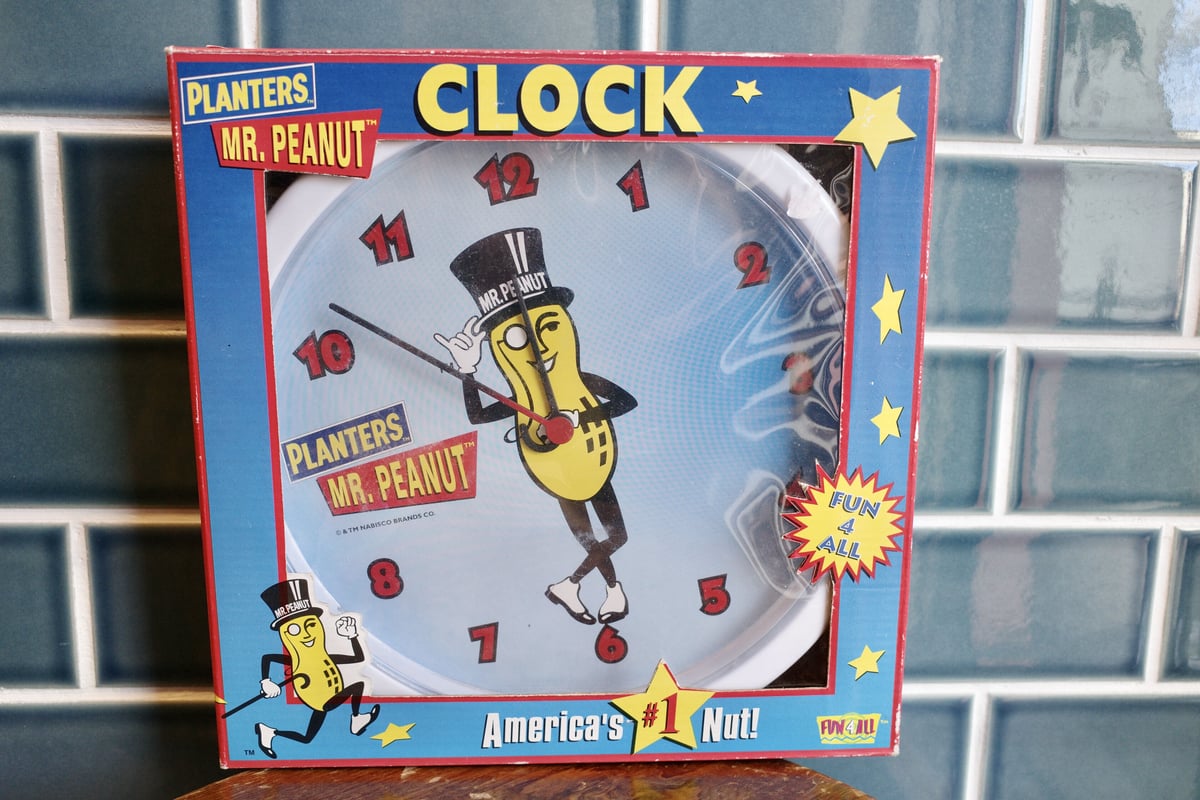 デッドストック Mr Peanuts ミスターピーナッツ 時計 壁掛け