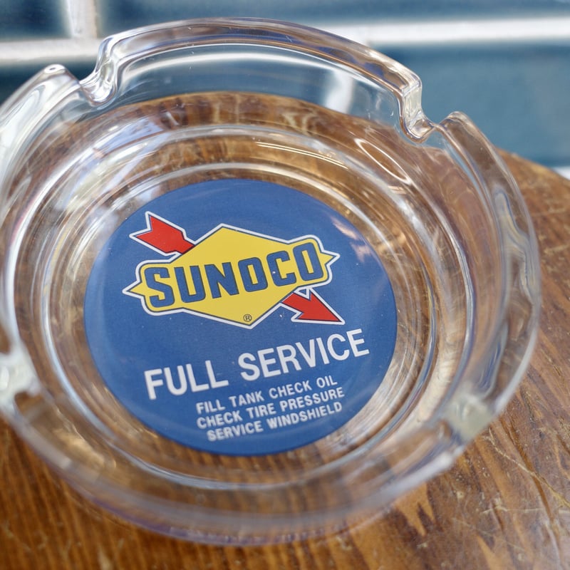新品 SUNOCO OIL ガラス 灰皿 ASHTRAY 世田谷ベース インテリア 喫煙