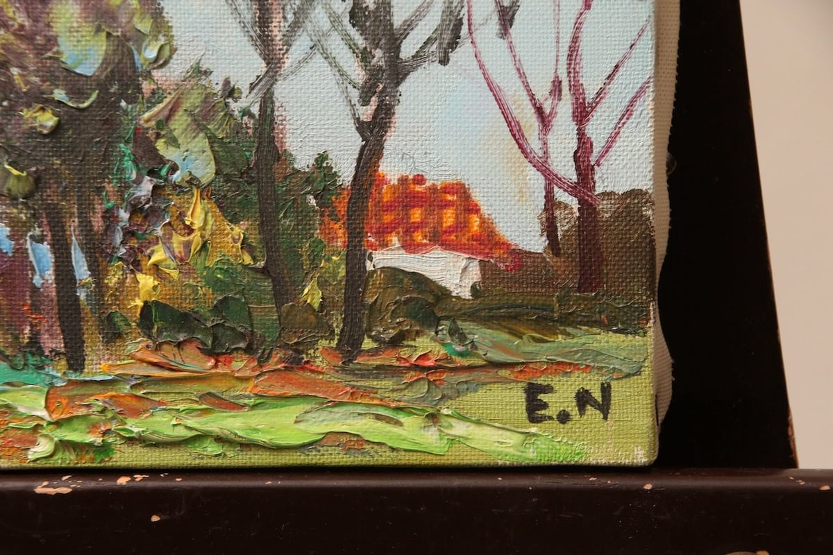 真作】昭和レトロ/西澤栄一/ローエン/絵画/油絵/画家/ヴィンテージ