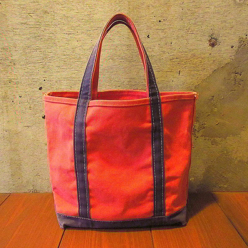 ビンテージ90's○L.L.Beanキャンバストートバッグ赤×紺○240405k8-bag-t