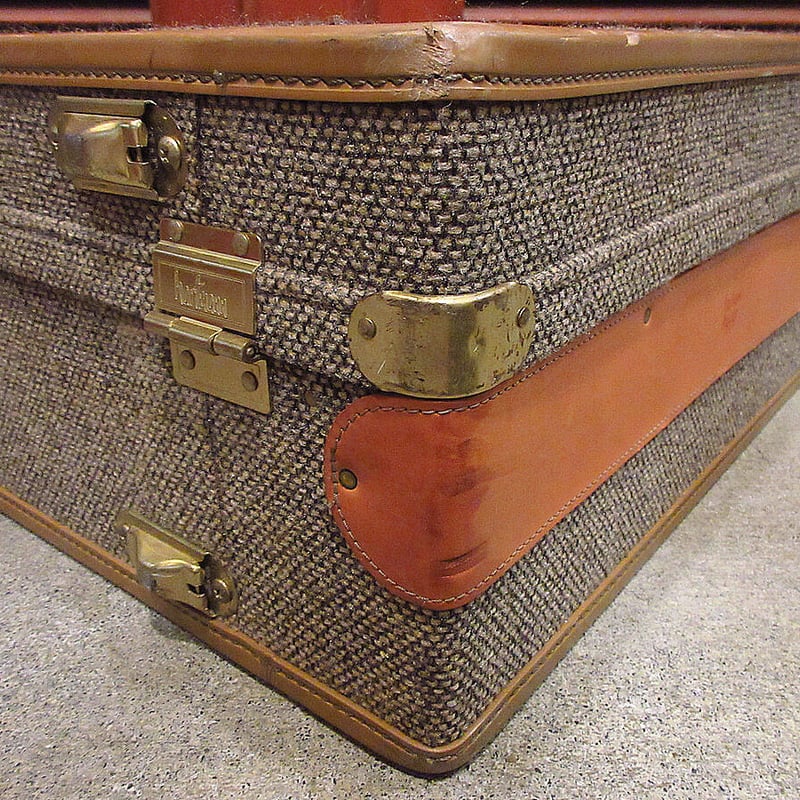 ビンテージ○hartmann luggageツイードトランクケース○220831i8-bag-