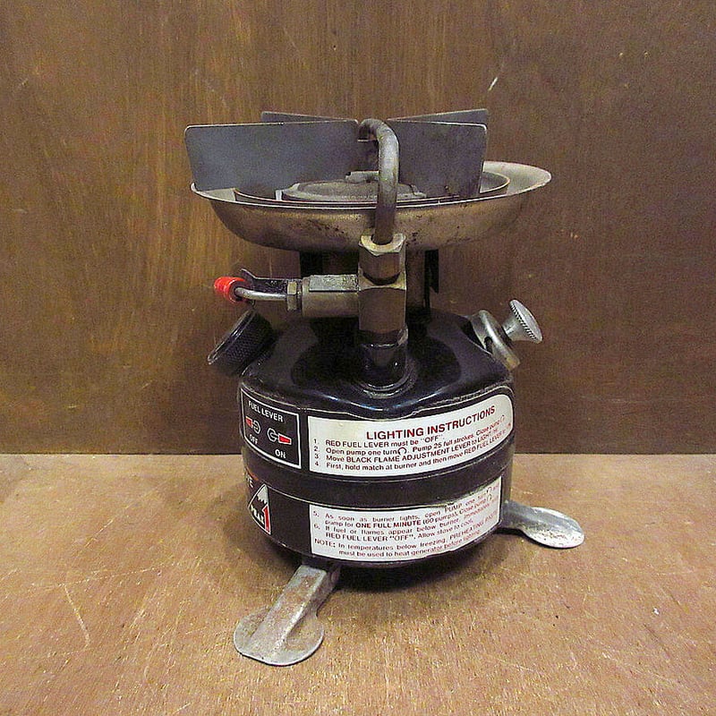 ビンテージ80's○Coleman Peak1 Model 400Aシングルバーナー黒収納袋付