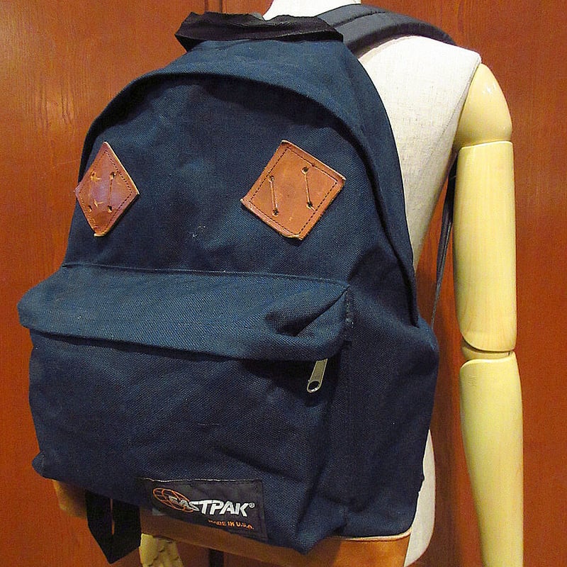 ビンテージ80's90's○MADE IN U.S.A.EASTPAKボトムレザーバックパック