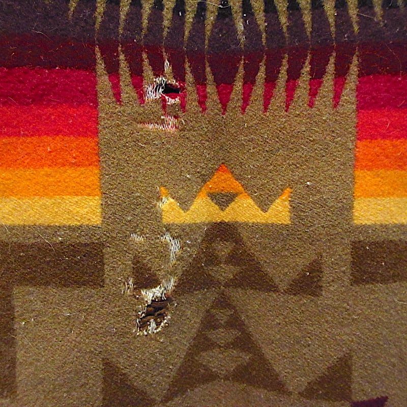 ビンテージ○PENDLETON Beaver Stateネイティブ柄ウールブランケット