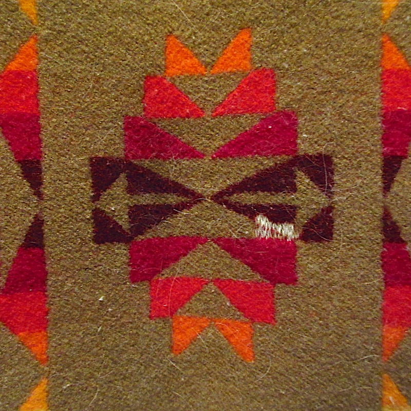 ビンテージ○PENDLETON Beaver Stateネイティブ柄ウールブランケット