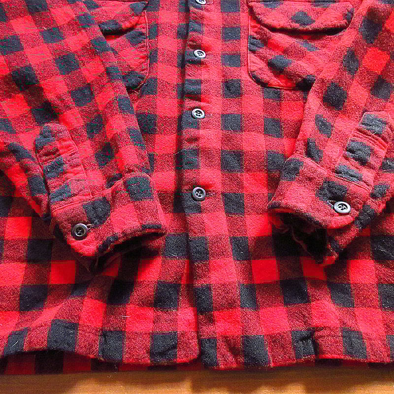 ビンテージ70's○PENDLETONバッファローチェックウールループカラー