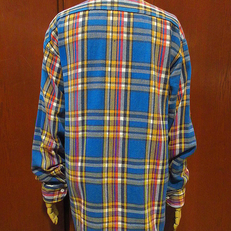 ビンテージ70's○BIG MACチェックヘビーネルシャツsize TALL L○221116