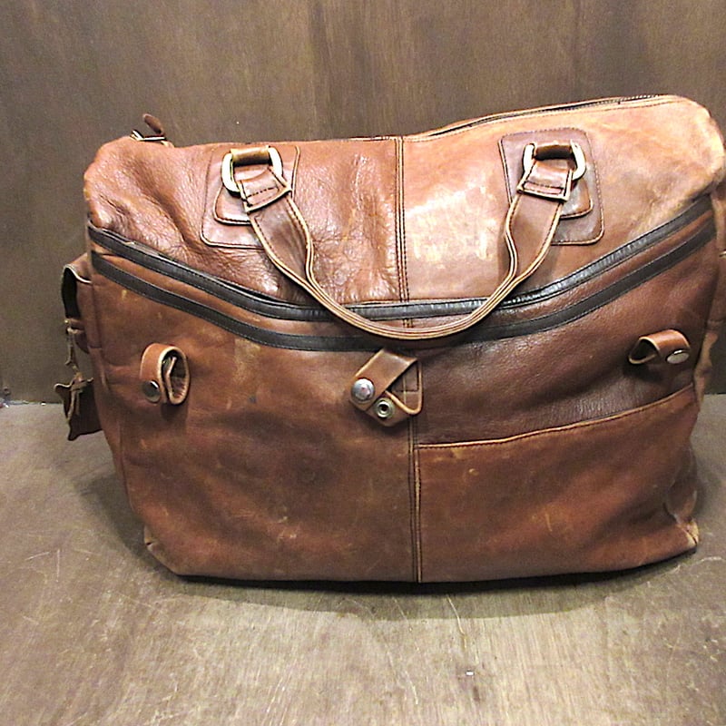 ビンテージ60's70's○レザーボストンバッグ茶○250626j2-bag-bstn古着19