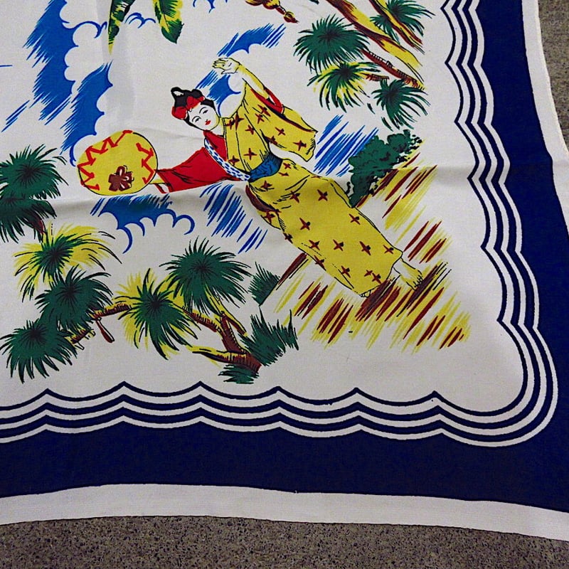 ビンテージ40s50's○OKINAWAスーベニアスカーフ○230908c8-scf 1940