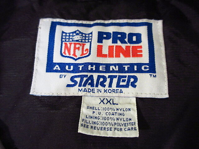 ビンテージ90's○STARTER NFL RAIDERSナイロンプルオーバー中綿パーカ