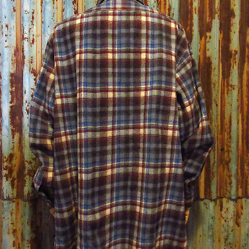 ビンテージ70's80's○PENDLETONチェックウールシャツsize 1X○260219