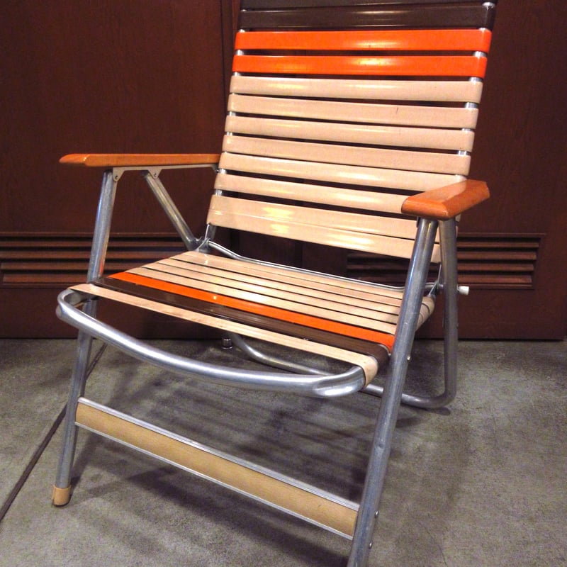 ビンテージ70's○アルミアウトドアフォールディングチェア○231124m1