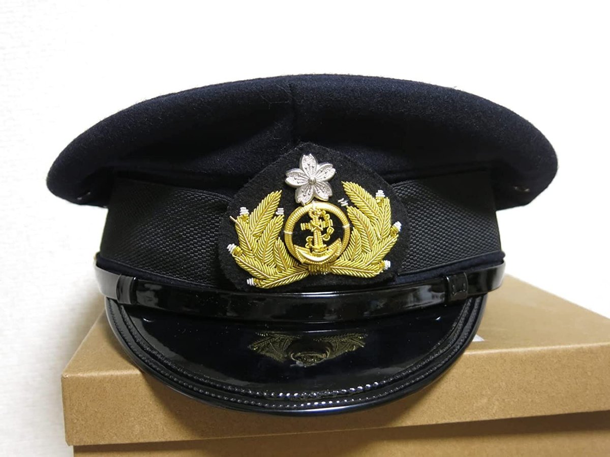 WW2 大日本帝国海軍 士官軍帽 精密複製 IJN 制帽 士官帽 前章付