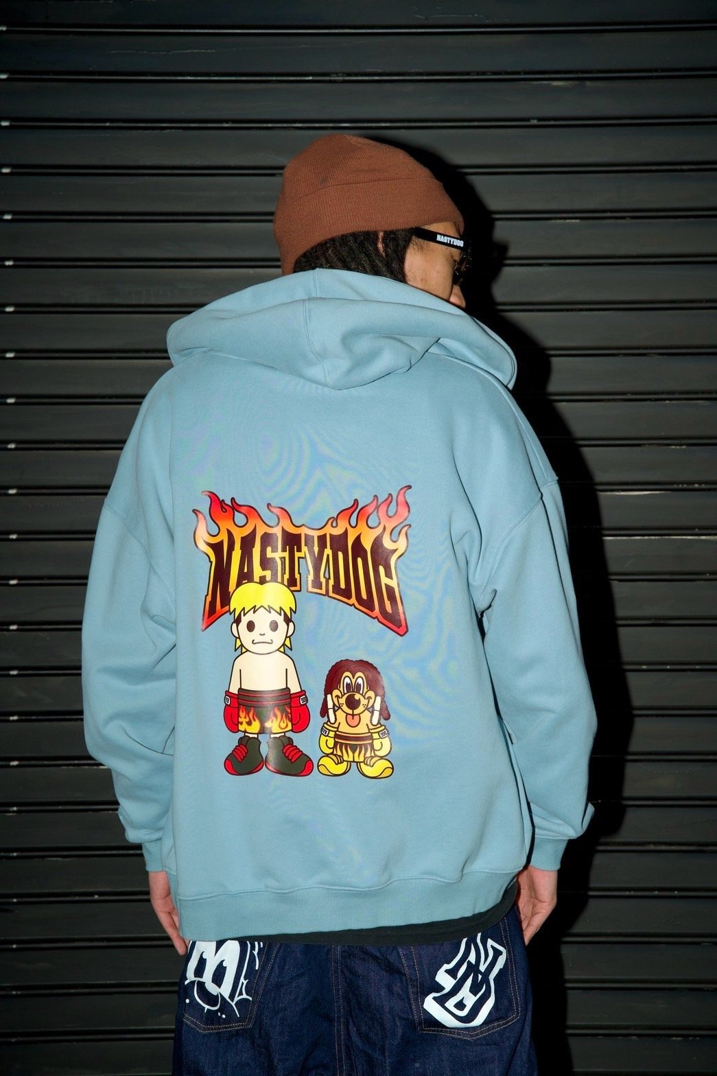 Tenshin×Nasty ZipHoodie(L.Blue) | NastyDog Onli