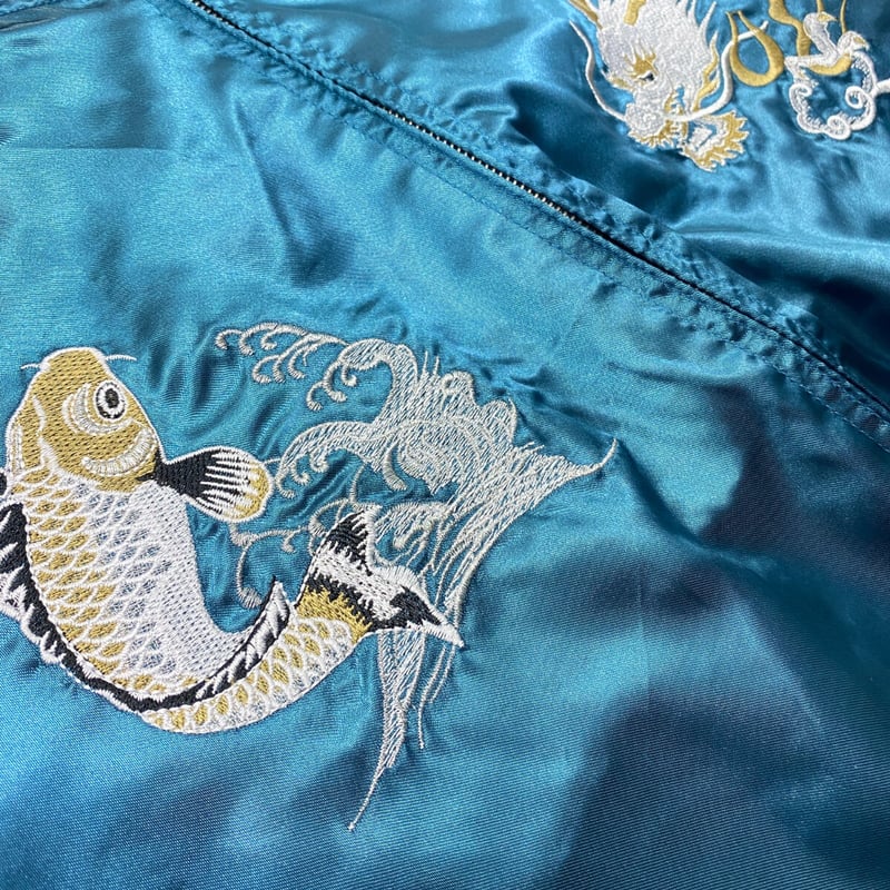 横須賀発祥 スカジャン Yokosuka刺繍入り SUKAJAN 龍鯉 Tiger Carp