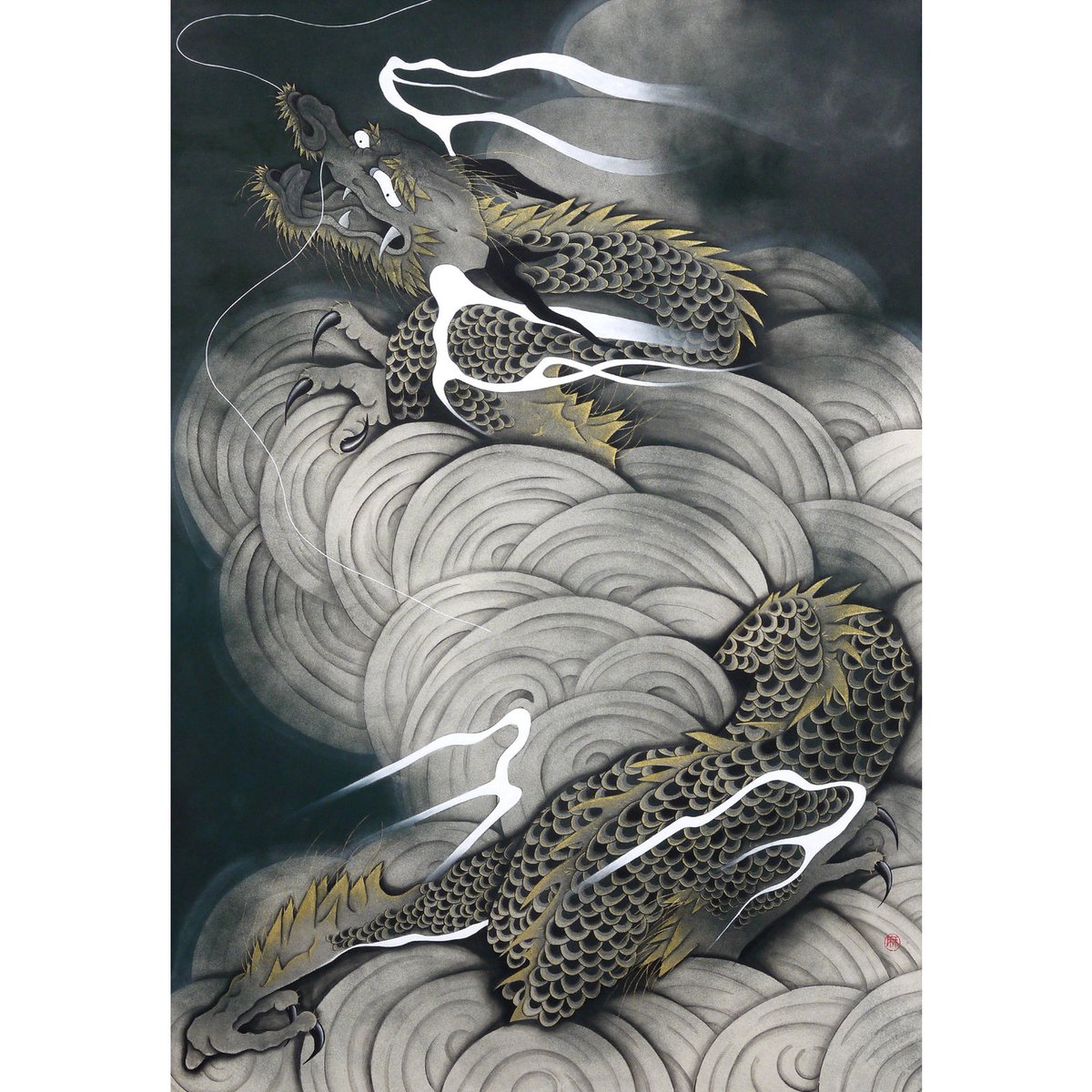 昭和レトロ 龍村美術織物 金孔雀図 刺繍画 壁掛け 絵画 アート 芸術