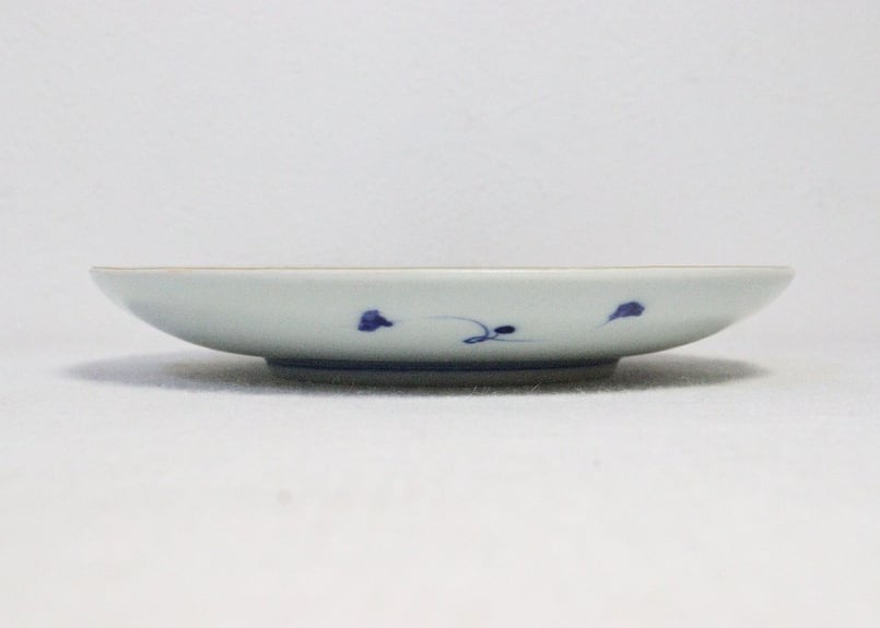 明治前期九谷焼金彩染付山水図通り物6寸皿 | 吉祥寺PukuPuku