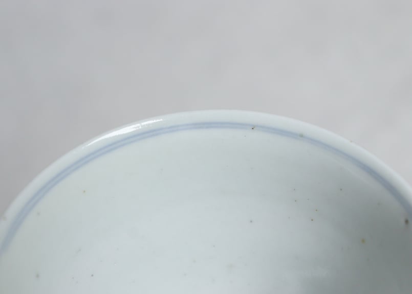 江戸後期染付貝図広東型猪口 高台アタリキズ | 吉祥寺PukuPuku