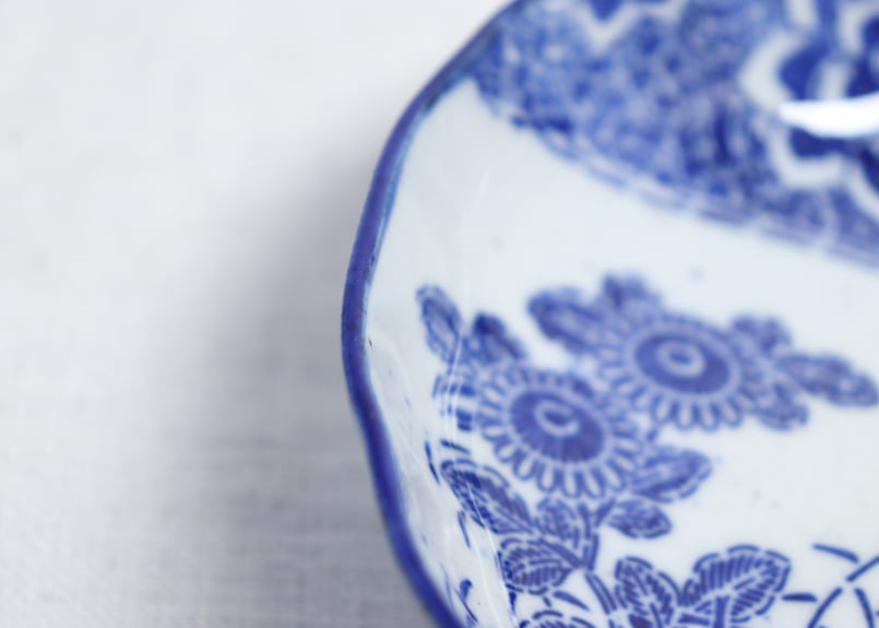 明治前期紙刷漢詩と菊図なます皿 | 吉祥寺PukuPuku