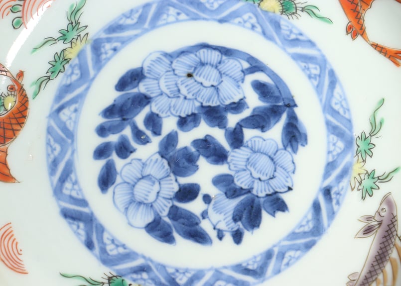 明治前期大聖寺焼色絵魚図小皿〈大聖寺の古伊万里写し〉 | 吉祥寺PukuPuku