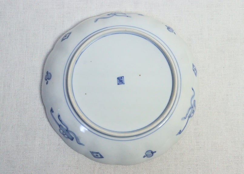 明治前期色絵桃と竹梅図通り物7寸皿 | 吉祥寺PukuPuku