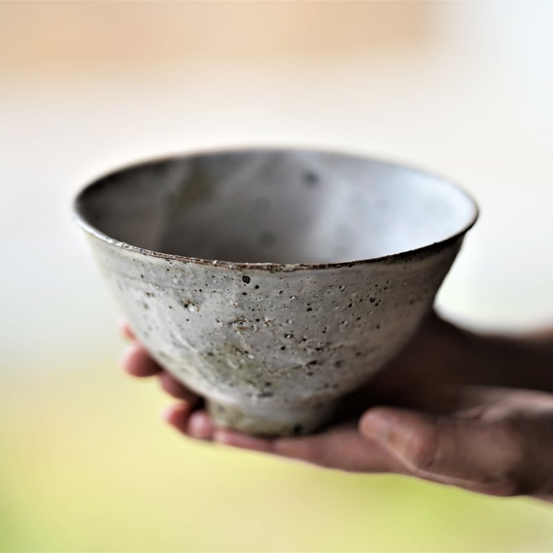 刷毛目荒土白マット茶碗 (大) | syunbougama