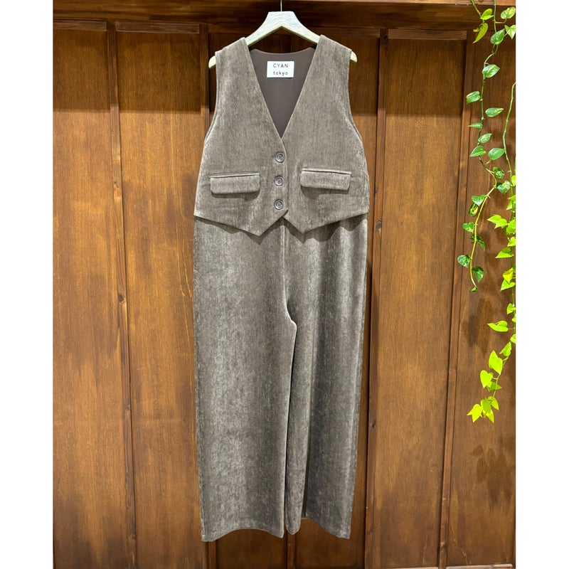 CYAN TOKYO スラブモールコンビベストサロペ | selectshop_freedo