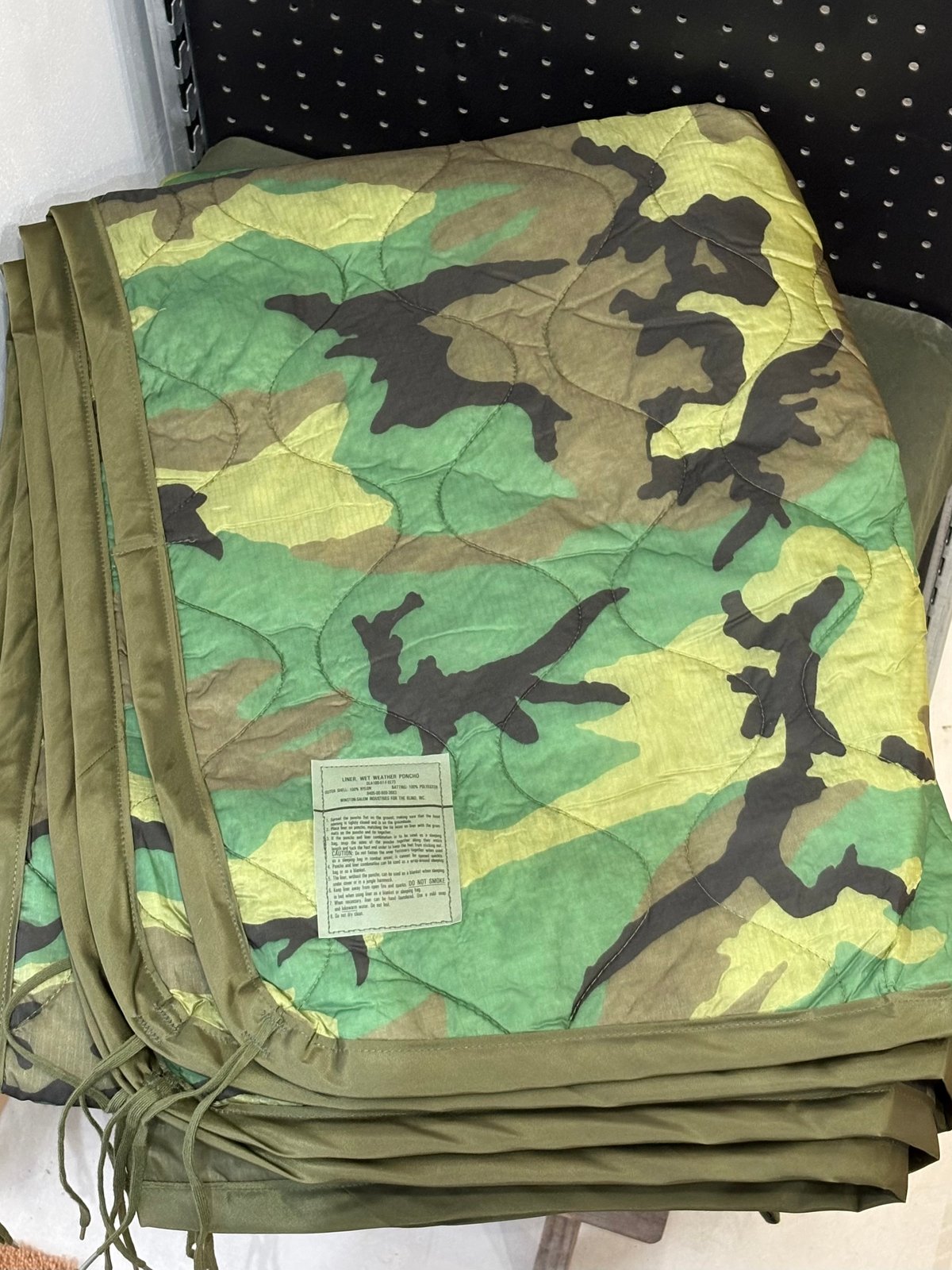 米軍実物❗️NEW OLD STOCK‼️ ポンチョライナー ウッドランド迷彩