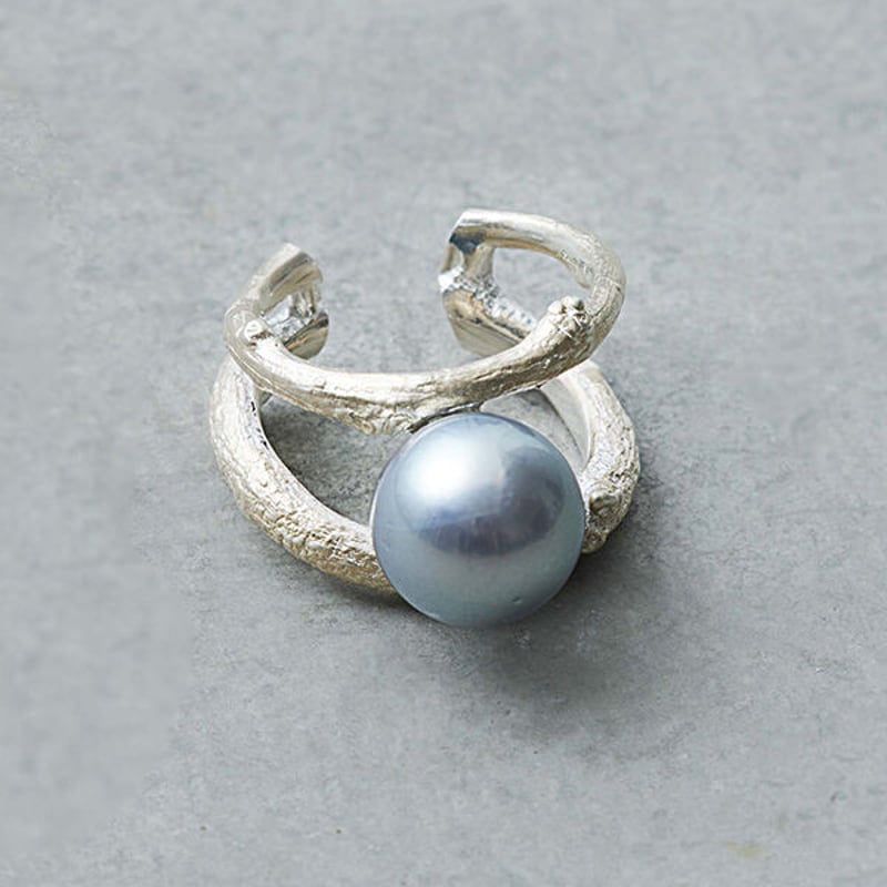 ボン マジック黒蝶バロックパールリング | mi-mollet STORE