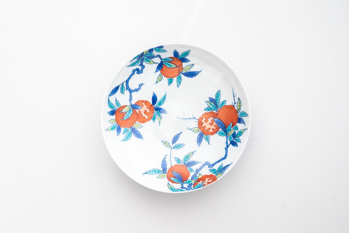 受注生産】色鍋島柘榴文5寸高台皿【2～3ヶ月でお届け】 | 鍋島 虎仙窯