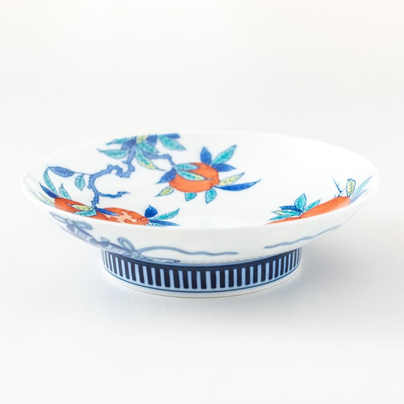 受注生産】色鍋島柘榴文5寸高台皿【2～3ヶ月でお届け】 | 鍋島 虎仙窯