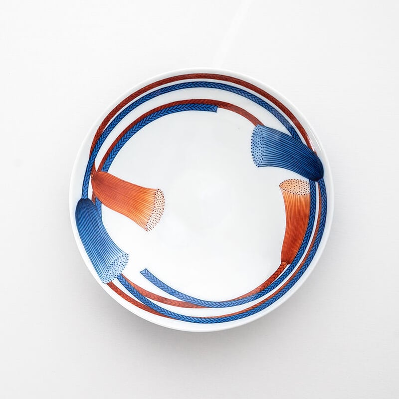 受注生産】色鍋島組紐文5寸高台皿【2～3ヶ月でお届け】 | 鍋島 虎仙窯