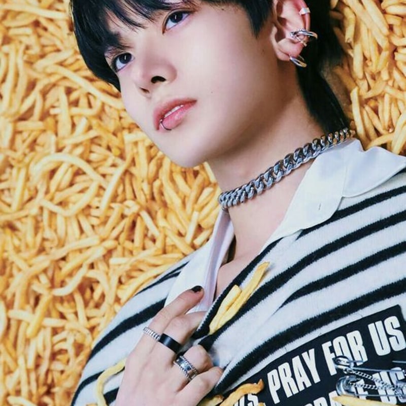 2color 2type ブラックアノダイジングスチールリング ENHYPEN ヒスン