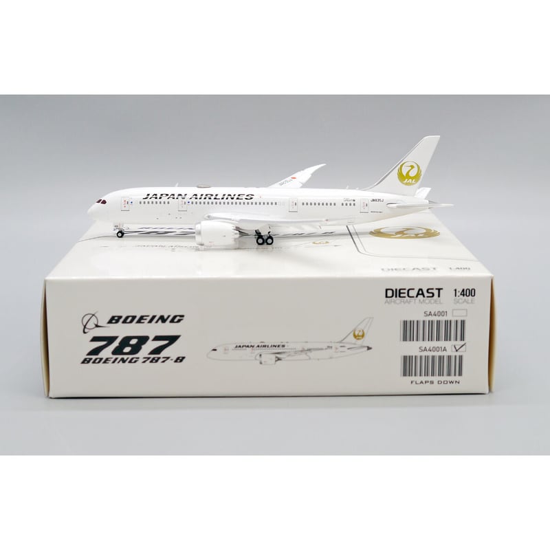 非売品・新商品情報】1/400 787-8 JAL[金の鶴丸ロゴ] JA835J