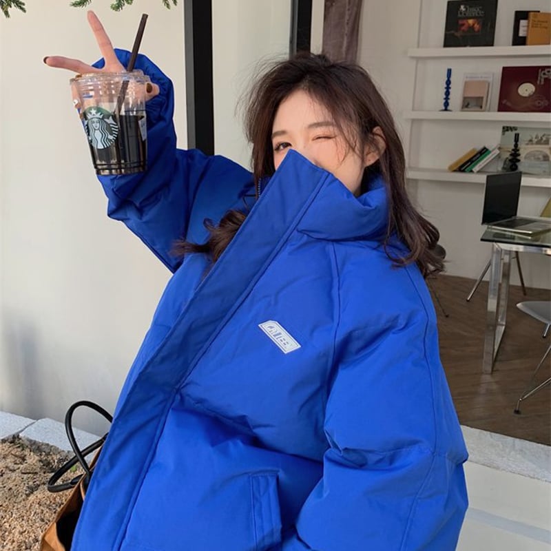 ブルーダウンジャケット ダウンジャケット ダウンコート コットン