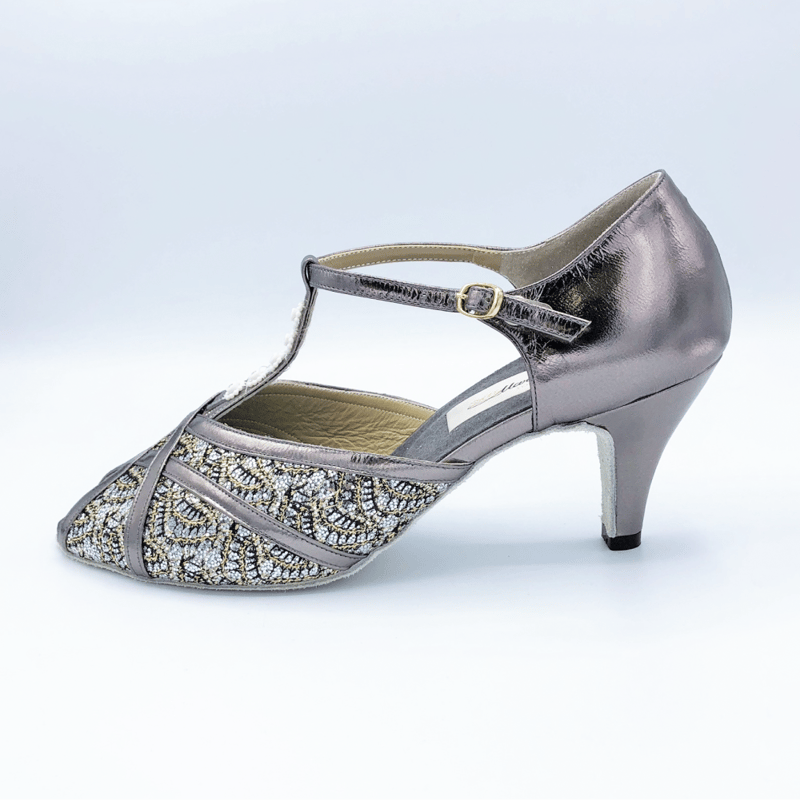 No.338 プラチナキッド/銀ラメ ヒール7㎝ | 浅草仲見世トヨダヤ