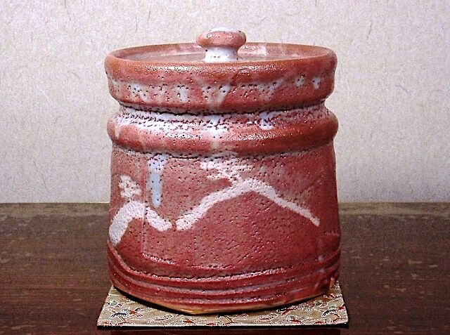 美濃焼 中島一耀 作 鼠志野 水指 無傷 共箱 保証。 | STORESショップARIKA