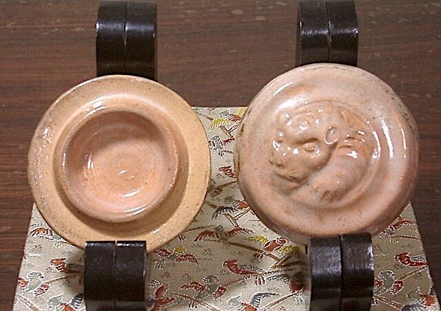 京焼・清水焼 黒田雲楽作 虎 香合 無傷 保護箱 保証。 京焼・清水焼