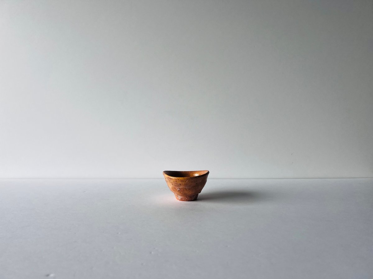 Tー44 辻村史朗 井戸ぐい呑 共箱付き Shiro Tsujimura Ido Sake