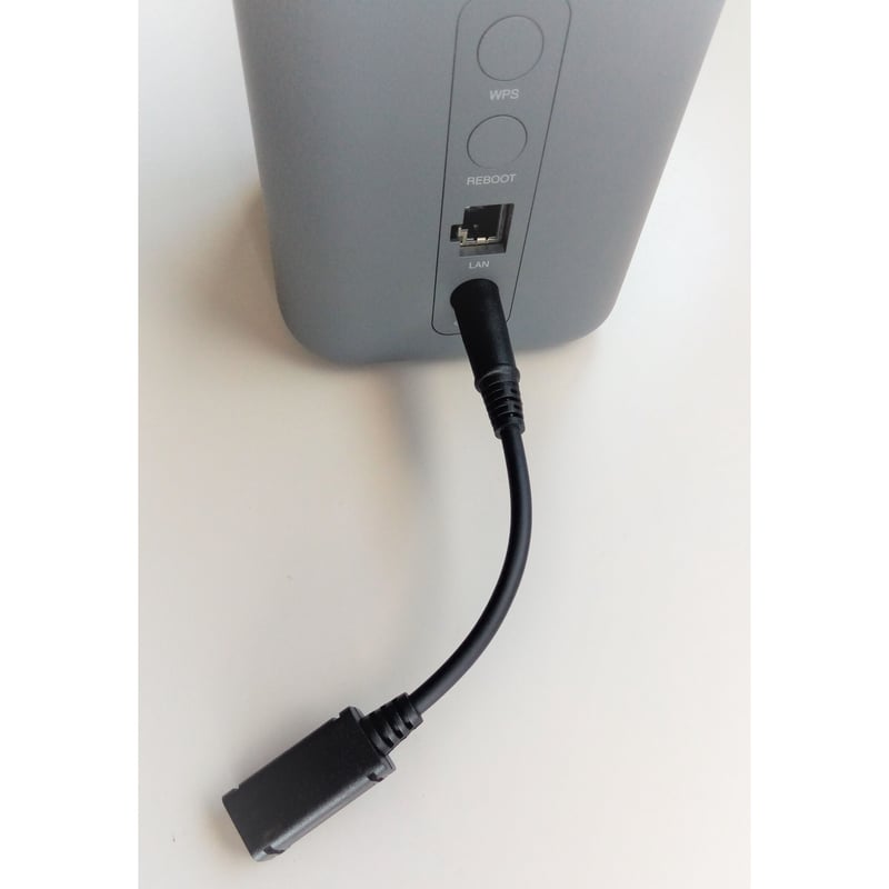 Docomo home 5G「HR01/HR02」をモバイル化する PDトリガーケーブル |