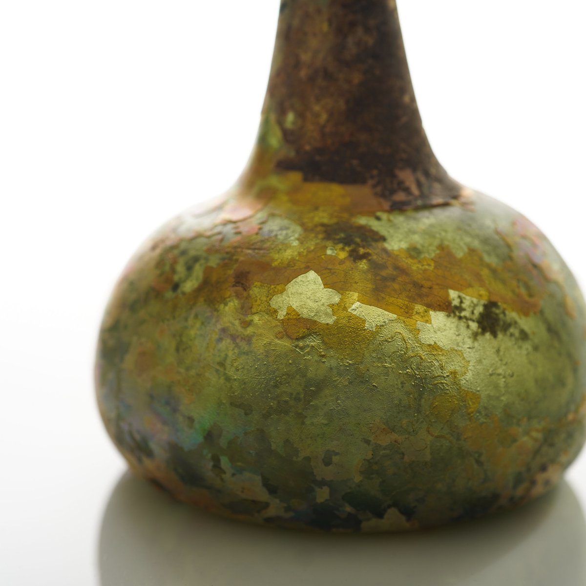 17-18世紀 金化したオニオンボトル オランダ発掘 / the Netherlands 17