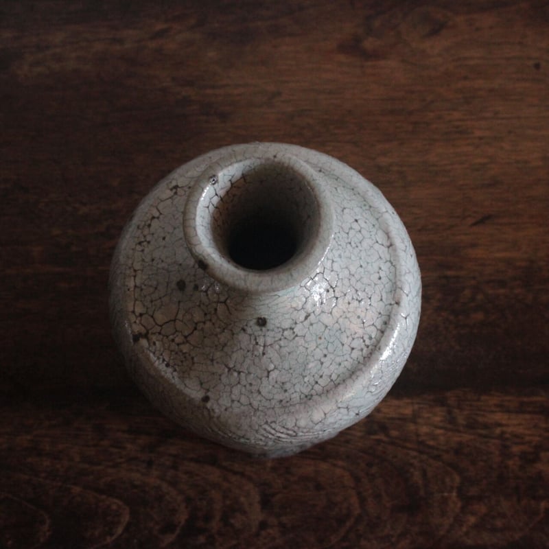 窯変粉引面取花入 | うつわ 吉澤直樹&遠藤薫