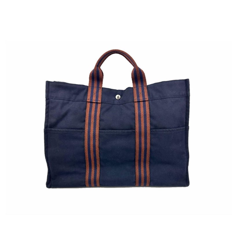 HERMES エルメス サックフールトゥMM ハンドバッグ キャンバス