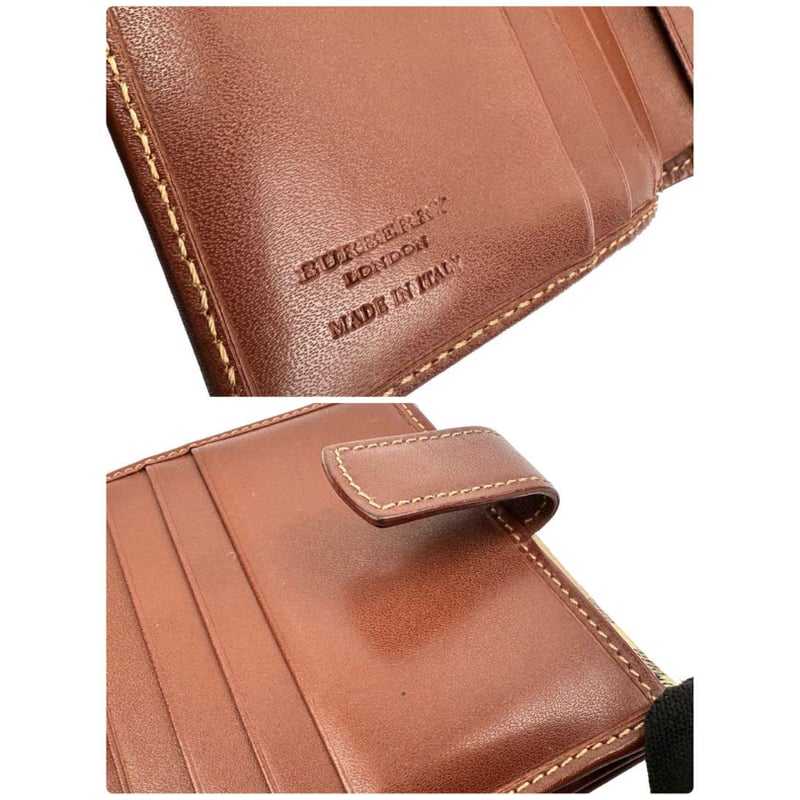 BURBERRY バーバリー ノバチェック 二つ折り財布 Wホック レザー