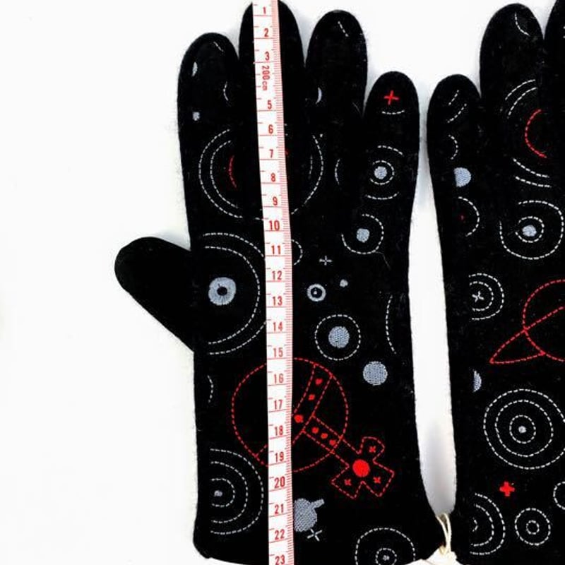 ヴィヴィアンウエストウッド 手袋 オーブ ドット ブラック 黒スエード