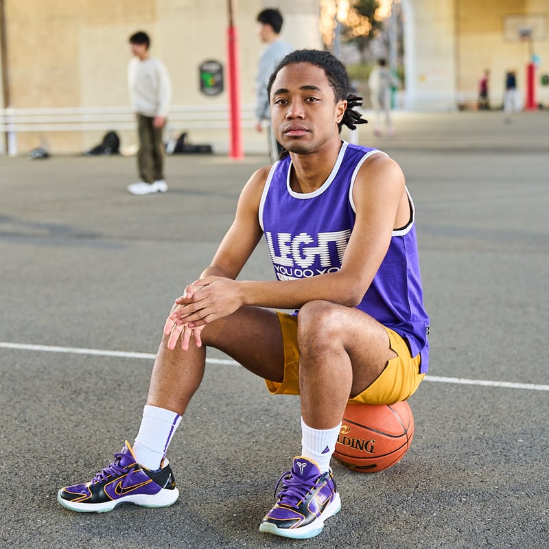 Legit タンクトップ DIGITAL NOISE TANK TOP SALMON/PURP