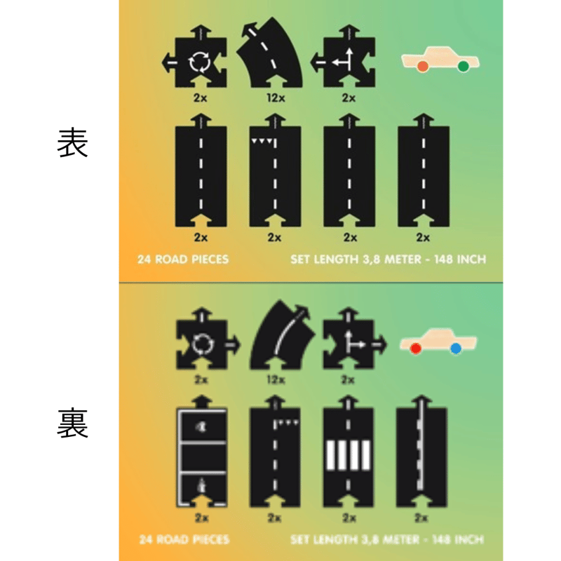 waytoplay】ハイウェイ・ギフトセット (24pcs＋車1台) | METSÄ