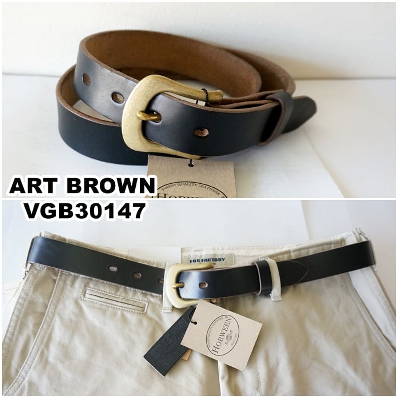ARTBROWN(アートブラウン)メンズ レザーベルト 30147 本革 クロム
